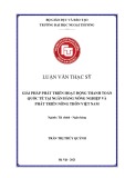 Luận văn Thạc sĩ Tài chính Ngân hàng: Giải pháp phát triển hoạt động thanh toán quốc tế tại Ngân hàng Nông nghiệp và Phát triển nông thôn Việt Nam (Agribank)