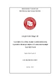 Luận văn Thạc sĩ Kinh tế quốc tế: Vai trò của công nghệ và đổi mới sáng tạo đối với hoạt động của doanh nghiệp tại Việt Nam