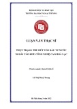 Luận văn Thạc sĩ Quản lý kinh tế: Thực trạng thu hút vốn đầu tư nước ngoài vào khu công nghệ cao Hoà Lạc