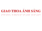 Bài giảng Giao thoa sóng ánh sáng