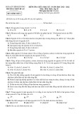 Đề thi giữa học kì 1 môn Hóa học lớp 10 năm 2021-2022 có đáp án - Trường THPT Dĩ An