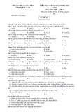 Đề kiểm tra cuối học kì 2 môn Hóa lớp 12 năm 2021-2022 có đáp án - Sở GD&ĐT Quảng Nam (Mã đề 322)