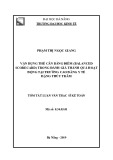 Tóm tắt luận văn Thạc sĩ Kế toán: Vận dụng thẻ cân bằng điểm (Balaced scorecard) trong đánh giá thành quả hoạt động tại trường Cao đẳng y tế Đặng Thùy Trâm