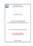 Luận văn Thạc sĩ Kinh tế phát triển: Các yếu tố ảnh hưởng đến cầu lao động tại thành phố Đà Nẵng