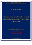 Luận văn Thạc sĩ Ngôn ngữ học: Tìm hiểu cơ chế ngữ nghĩa - tâm lý trong tổ hợp song tiết chính - phụ tiếng Việt