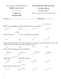 Đề thi thử THPT QG môn Toán năm 2020-2021 có đáp án (Lần 1) - Trường THPT Tiên Du 1, Bắc Ninh