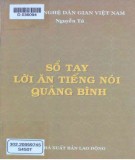 Cẩm nang Lời ăn tiếng nói Quảng Bình - Nguyễn Tú