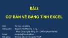 Bài giảng Tin học văn phòng: Bài 7 - Nguyễn Thị Phương Dung