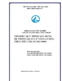 Khoá luận tốt nghiệp: Tìm hiểu quy trình xây dựng hệ thống quản lý năng lượng theo tiêu chuẩn ISO 50001