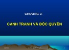 Bài giảng Cạnh tranh và độc quyền - Ths. Nguyễn Sỹ Minh