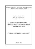 Luận văn Thạc sĩ Quản trị nhân lực: Nâng cao hiệu quả sử dụng nguồn nhân lực tại Công ty Cổ phần Giải pháp Dịch vụ Số