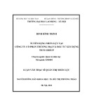 Luận văn Thạc sĩ Quản trị nhân lực: Tuyển dụng nhân lực tại Công ty Cổ phần Thương mại và Đầu tư Xây dựng Tico Group