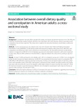 Association between overall dietary quality and constipation in American adults: A crosssectional study