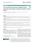 The social and sexual lives of Black sexual minority men 30years of age and older in South Africa