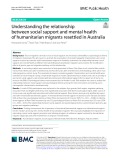 Understanding the relationship between social support and mental health of humanitarian migrants resettled in Australia