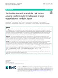 Similarities in cardiometabolic risk factors among random male-female pairs: A large observational study in Japan