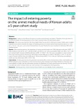 The impact of entering poverty on the unmet medical needs of Korean adults: A 5-year cohort study