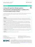 Living with parents, lifestyle pattern and common mental disorders in adolescents: A school-based study in Brazil