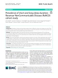 Prevalence of short and long sleep duration: Ravansar NonCommunicable Disease (RaNCD) cohort study
