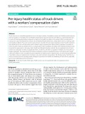 Pre-injury health status of truck drivers with a workers’ compensation claim