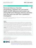 Perceived influence of alcohol consumption, substance use, and mental health on PrEP adherence and condom use among PrEP-prescribed gay, bisexual, and other men-who-have-sex-with-men: A qualitative investigation