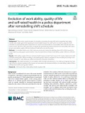 Evolution of work ability, quality of life and self‑rated health in a police department after remodelling shift schedule