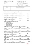 Đề thi học kì 1 môn Hoá học lớp 8 năm 2021-2022 có đáp án - Trường THCS Tân Tiến