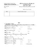 Đề thi học kì 1 môn Toán lớp 9 năm 2021-2022 có đáp án - Trường THCS Nguyễn Huệ, Kon Tum