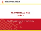 Bài tập Phát triển ứng dụng đa nền tảng: Kế hoạch làm việc tuần 1