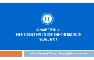 Lecture Informatics teaching methodologies - Chapter 3: The contents of informatics subject