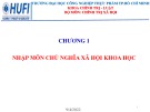 Bài giảng Chủ nghĩa xã hội khoa học - Chương 1: Nhập môn Chủ nghĩa xã hội khoa học (2022)