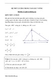 Chuyên đề Hệ thức lượng trong tam giác vuông