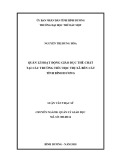 Luận văn Thạc sĩ Quản lý giáo dục: Quản lí hoạt động Giáo dục thể chất tại các trường Tiểu học thị xã Bến Cát, tỉnh Bình Dương