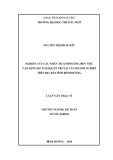 Luận văn Thạc sĩ Kế toán: Nghiên cứu các nhân tố đến việc vận dụng kế toán quản trị tại các doanh nghiệp trên địa bàn tỉnh Bình Dương