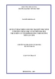 Luận văn Thạc sĩ Quản lý giáo dục: Quản lý hoạt động giáo dục đạo đức cho học sinh ở các trường THCS trên địa bàn thị xã Bến Cát tỉnh Bình Dương theo hướng tiếp cận CIPO