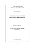 Luận văn Thạc sĩ Quản lý giáo dục: Quản lý hoạt động tuyển sinh tại Trường Đại học Bình Dương