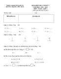 Đề thi học kì 1 môn Toán lớp 1 năm 2021-2022 có đáp án - Trường TH&THCS Phú Châu