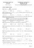 Đề kiểm tra cuối học kì 2 môn Toán lớp 10 năm 2021-2022 có đáp án - Sở GD&ĐT Bắc Ninh