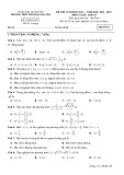 Đề thi cuối học kì 2 môn Toán lớp 10 năm 2021-2022 có đáp án - Trường THPT thị xã Quảng Trị (Mã đề 101)