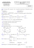 Đề thi KSCL môn Toán lớp 10 năm 2021-2022 có đáp án (Lần 1) - Trường THPT Trần Phú, Vĩnh Phúc (Mã đề 101)
