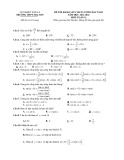 Đề thi KSCL môn Toán lớp 11 năm 2021-2022 - Trường THPT Mai Sơn, Sơn La