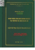 Luận văn Thạc sĩ Quản trị kinh doanh: Hoàn thiện văn hóa doanh nghiệp tại Truyền tải điện Nghệ An