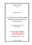 Luận văn Thạc sĩ Kinh tế: Phát triển bền vững nông nghiệp trên địa bàn huyện Vĩnh Linh, tỉnh Quảng Trị