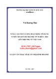 Luận văn Thạc sĩ Quản trị kinh doanh: Nâng cao chất lượng hoạt động tín dụng vi mô cho Quỹ hỗ trợ phụ nữ nghèo - Hội Liên hiệp Phụ nữ Việt Nam