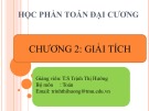 Bài giảng Toán đại cương: Chương 2 - TS. Trịnh Thị Hường