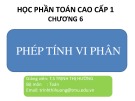 Bài giảng Toán cao cấp 1: Chương 6.1 - TS. Trịnh Thị Hường