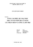 Sáng kiến kinh nghiệm THPT: Nâng cao hiệu quả dạy học trực tuyến môn Địa lí bằng các phần mềm và công cụ hỗ trợ