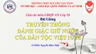 Bài giảng GDQP-AN lớp 10 bài 1: Truyền thống đánh giặc giữ nước của dân tộc Việt Nam