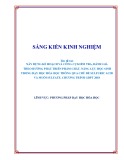 Sáng kiến kinh nghiệm THPT: Xây dựng kế hoạch và công cụ kiểm tra, đánh giá theo hướng phát triển phẩm chất, năng lực học sinh trong dạy học Hóa học thông qua chủ đề sulfuric acid và muối sulfate, chương trình GDPT 2018