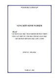 Sáng kiến kinh nghiệm THPT: Vận dụng dạy học trải nghiệm để phát triển năng lực hợp tác cho học sinh qua dạy học chủ đề Phân bón hóa học lớp 11 THPT